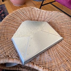 Galvanized metal letter holder envelope